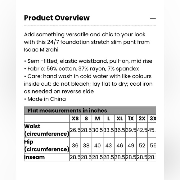 Isaac Mizrahi Foundation Pants(NWOT) - Picture 4 of 4